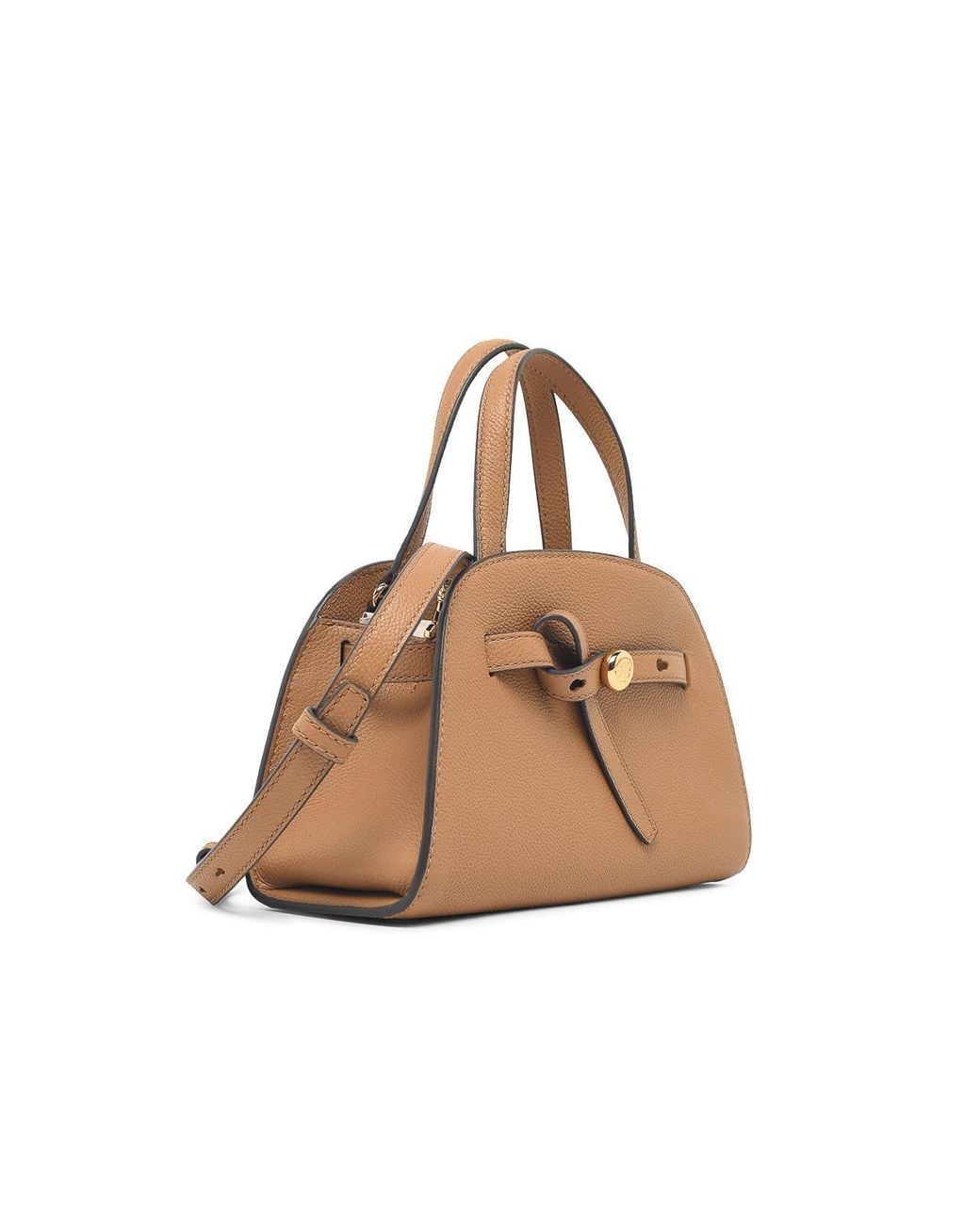 Tory Burch Natural Romy Small Leather Top Case