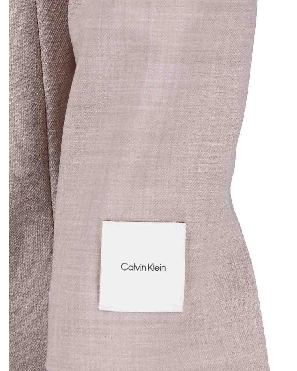 Calvin Klein Pink Single-Breasted Blazer
