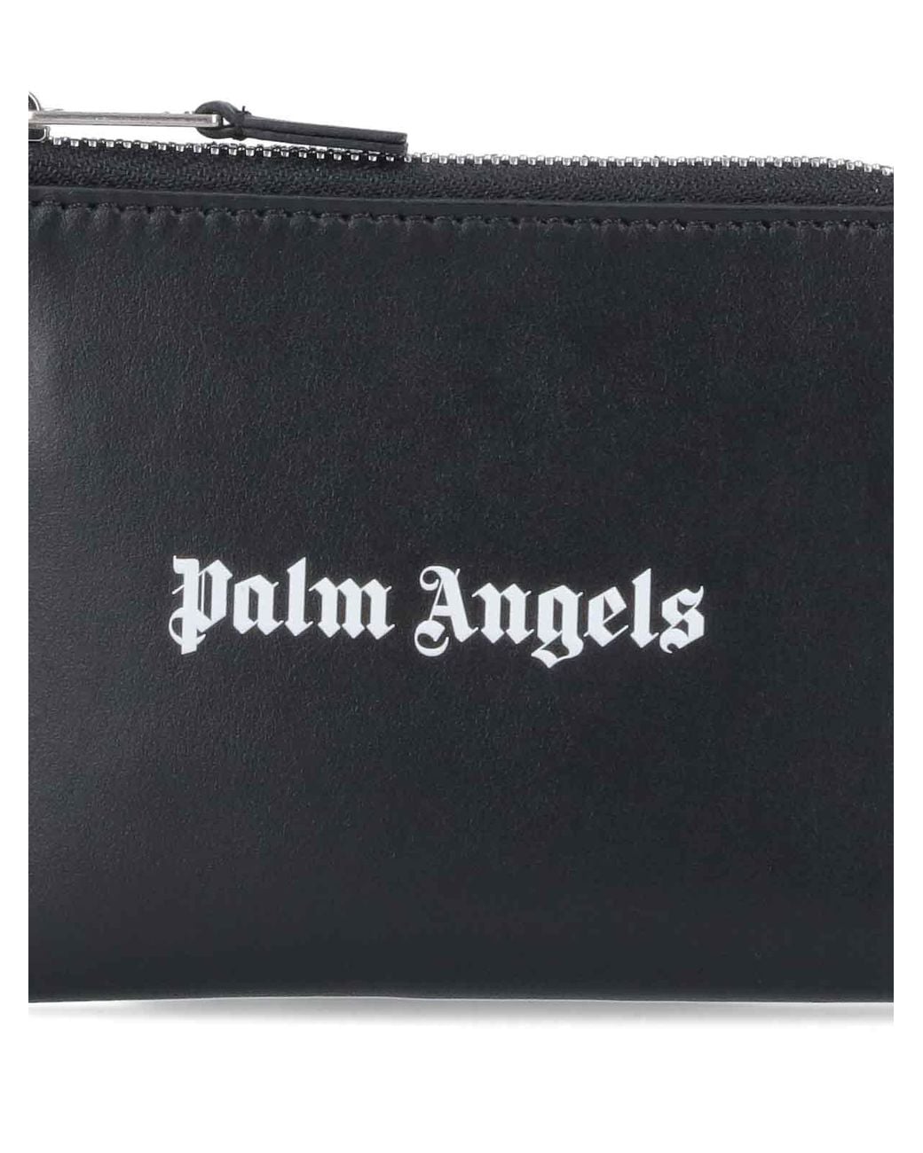 Palm Angels Black Logo Card Holder for men