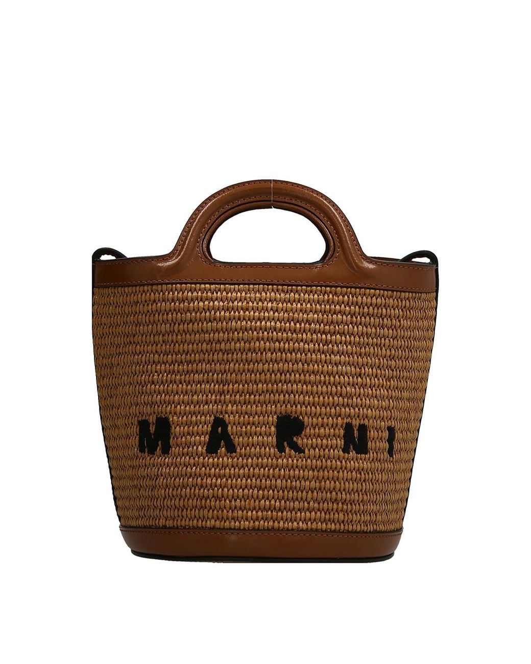 Marni Brown Tropicalia Mini Crossbody Bag