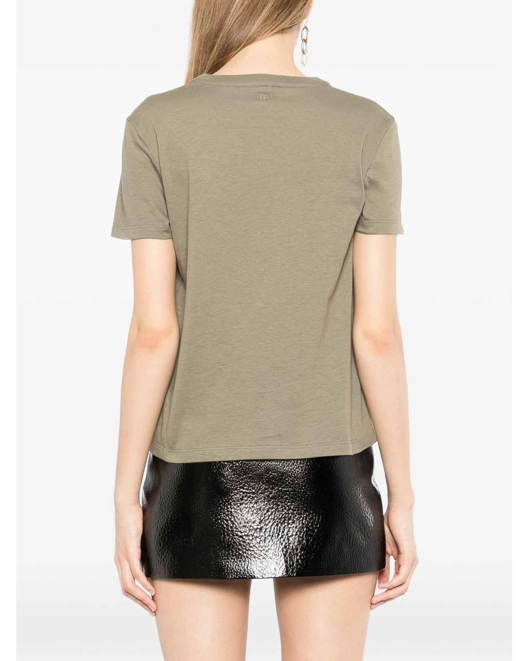 Tom Ford Natural Cotton Jersey Crewneck T-Shirt