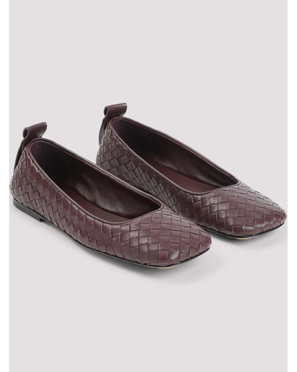 Bottega Veneta Brown Charlotte Intrecciato Ballerina