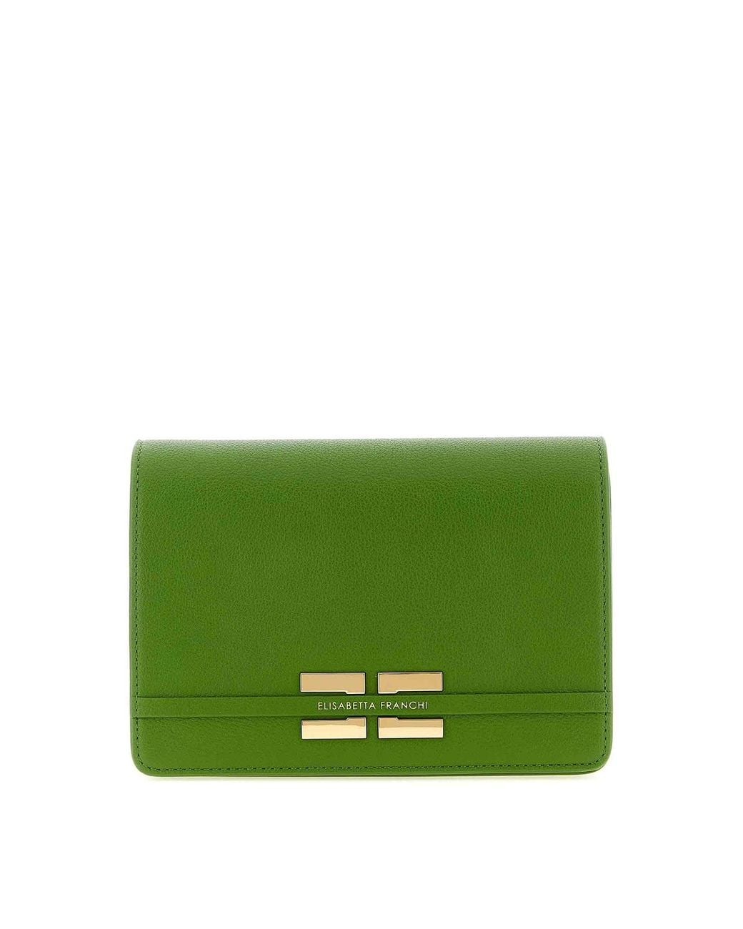 Elisabetta Franchi Green Logo Shoulder Strap