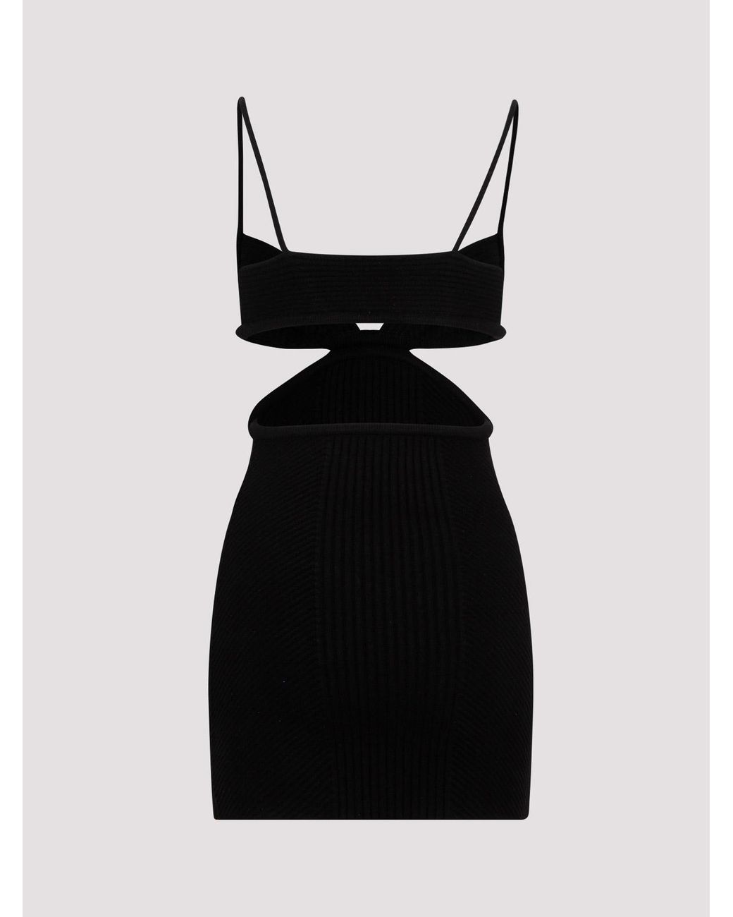 Off-White c/o Virgil Abloh Black Off Cut Out Ribbed Mini Dress