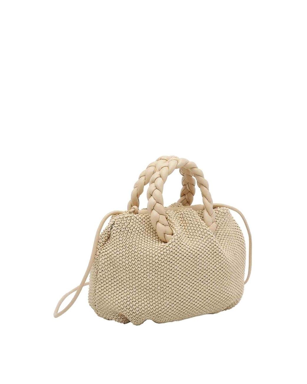 Hereu Natural Raffia Bombom Handbag