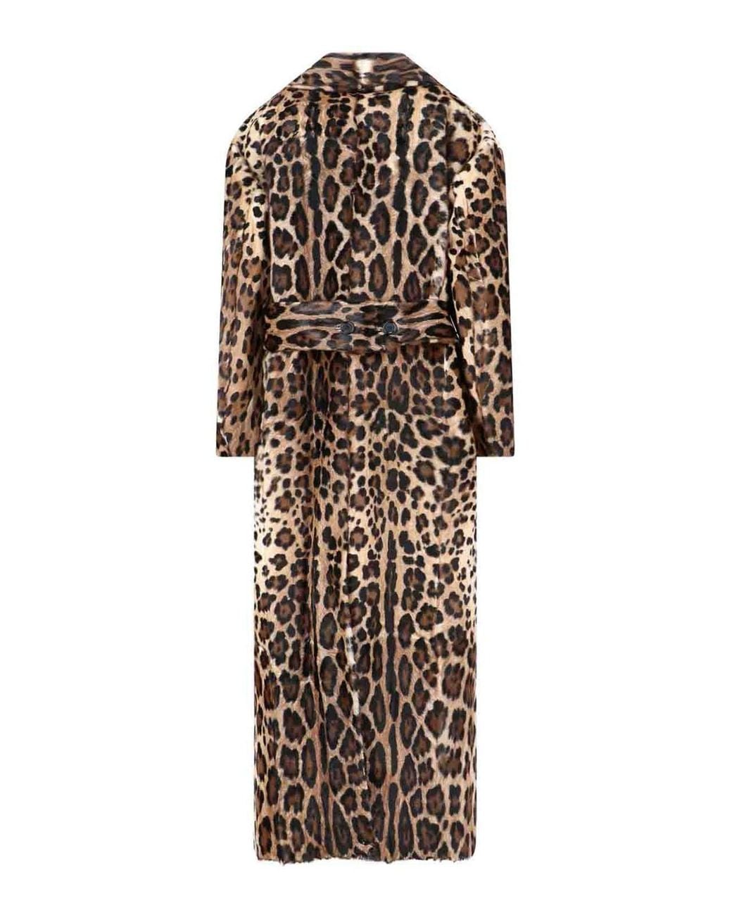Dolce & Gabbana Multicolor Double-Breasted Goatskin Coat