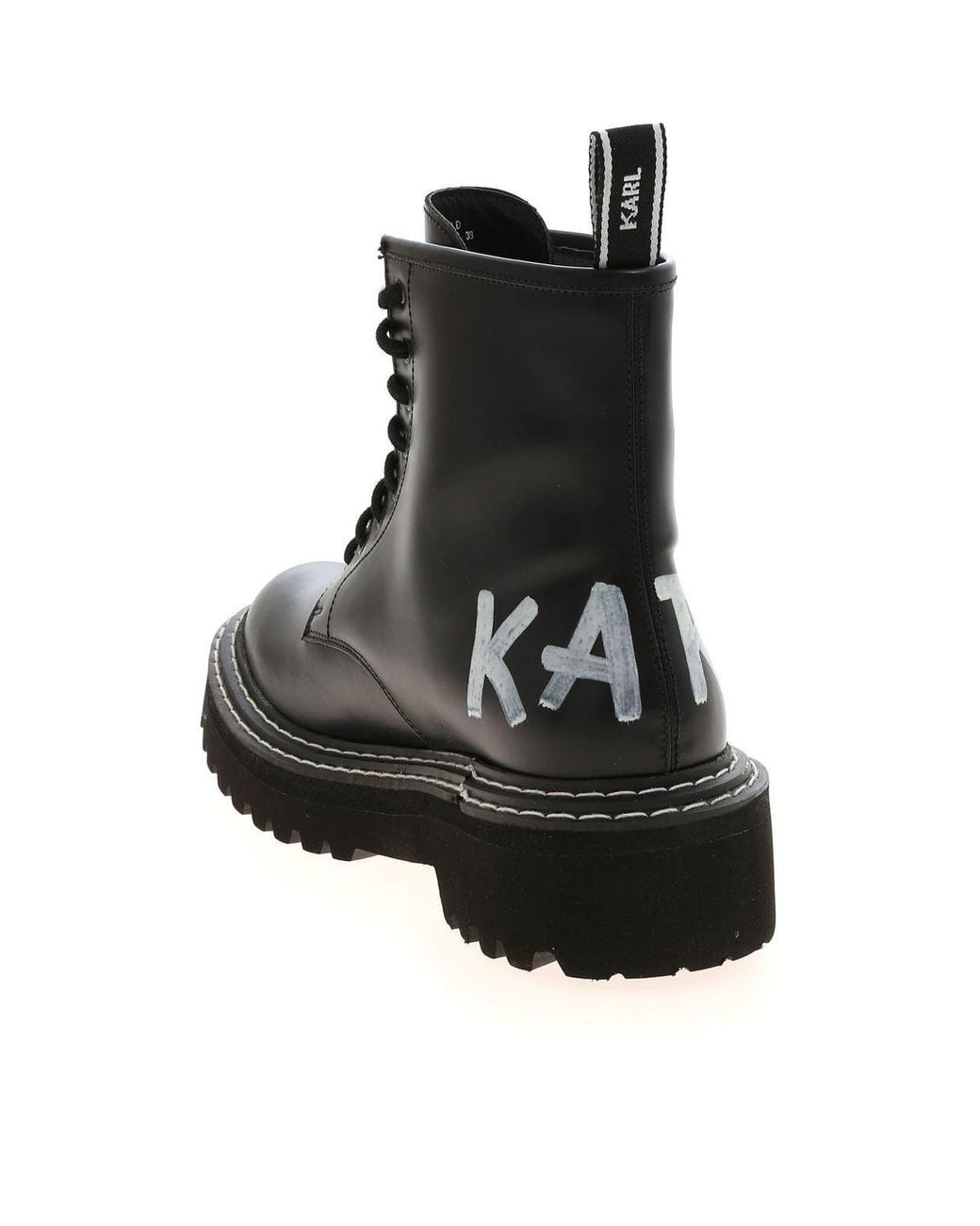 Karl Lagerfeld Black Patrol Ii Ankle Boots