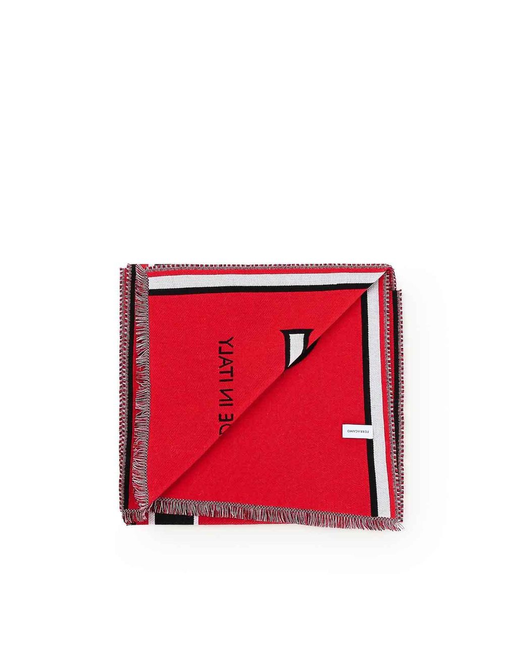 Ferragamo Red Maxi Logo Scarf for men