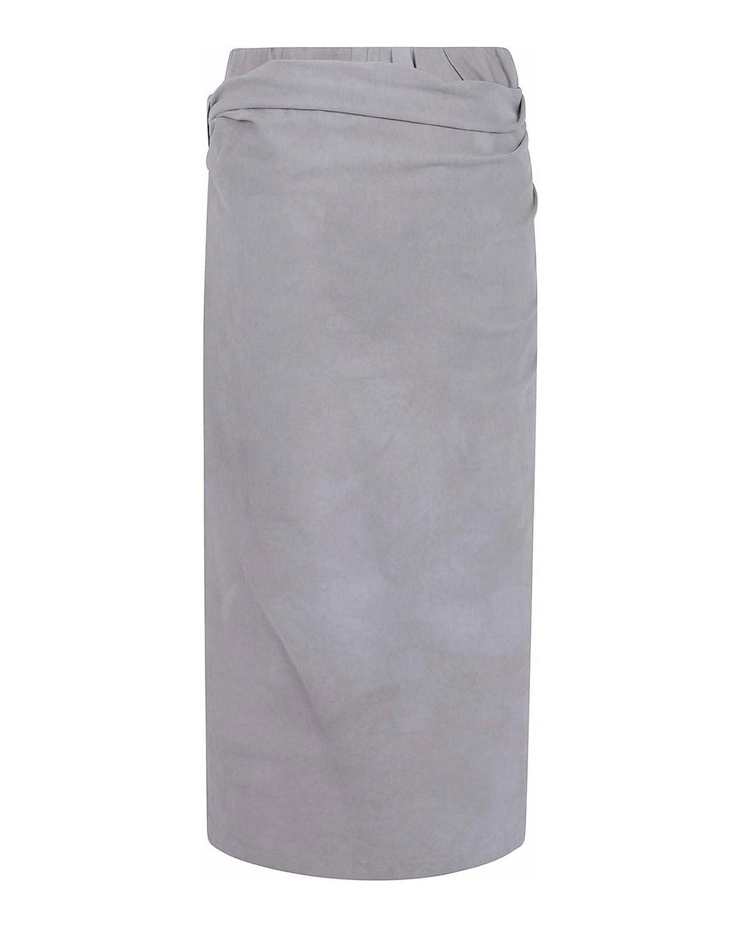 Ziggy Chen Gray Asymetric Jersey Skirt
