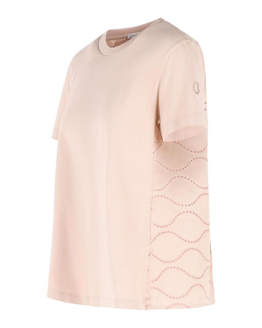 Moncler Pink Cotton T-Shirt
