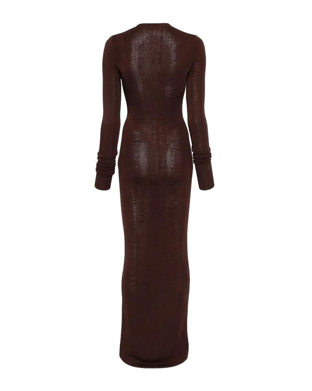 Entire studios Brown Long Sleeve V Neck Midi
