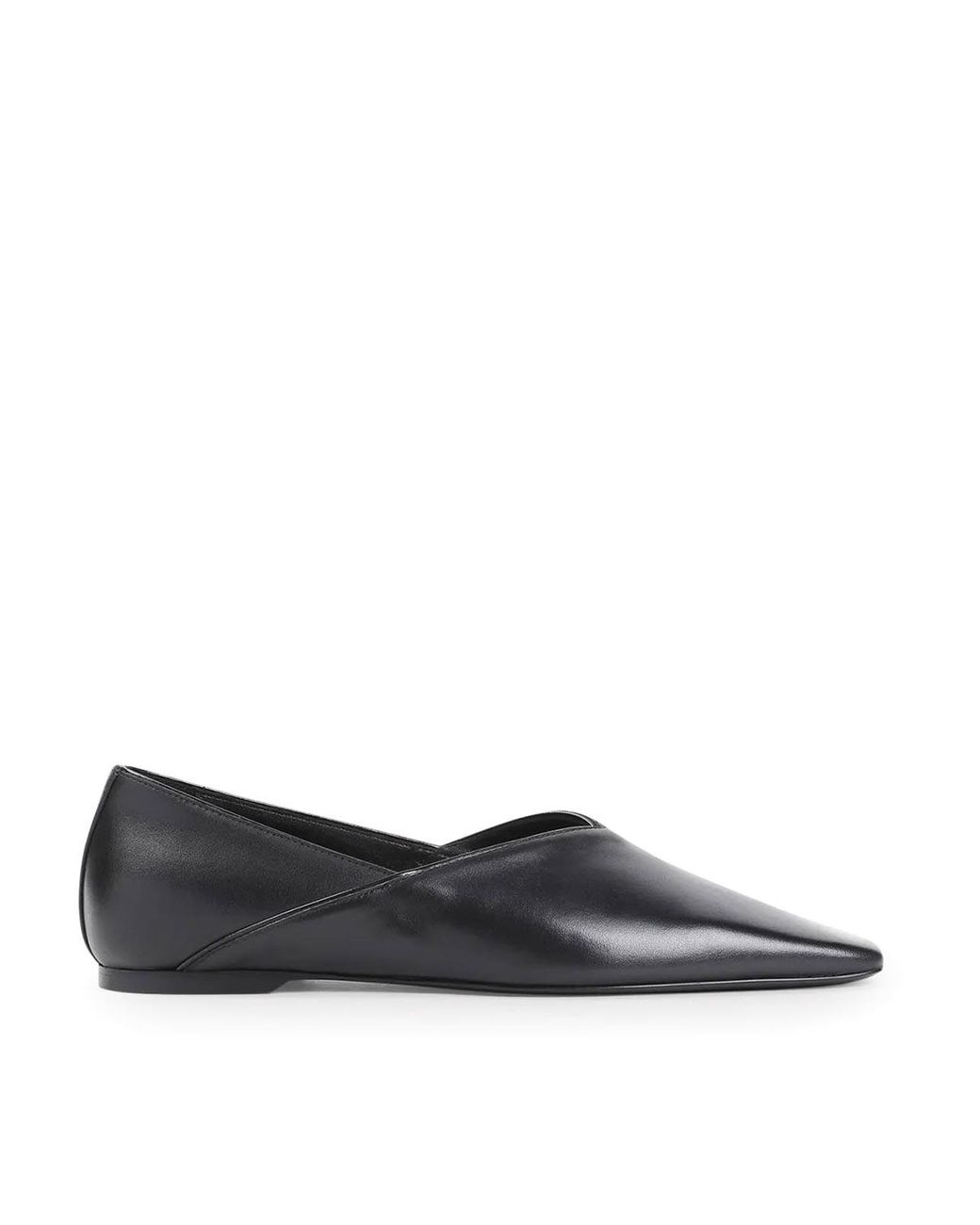 Totême Black Everyday Leather Flats