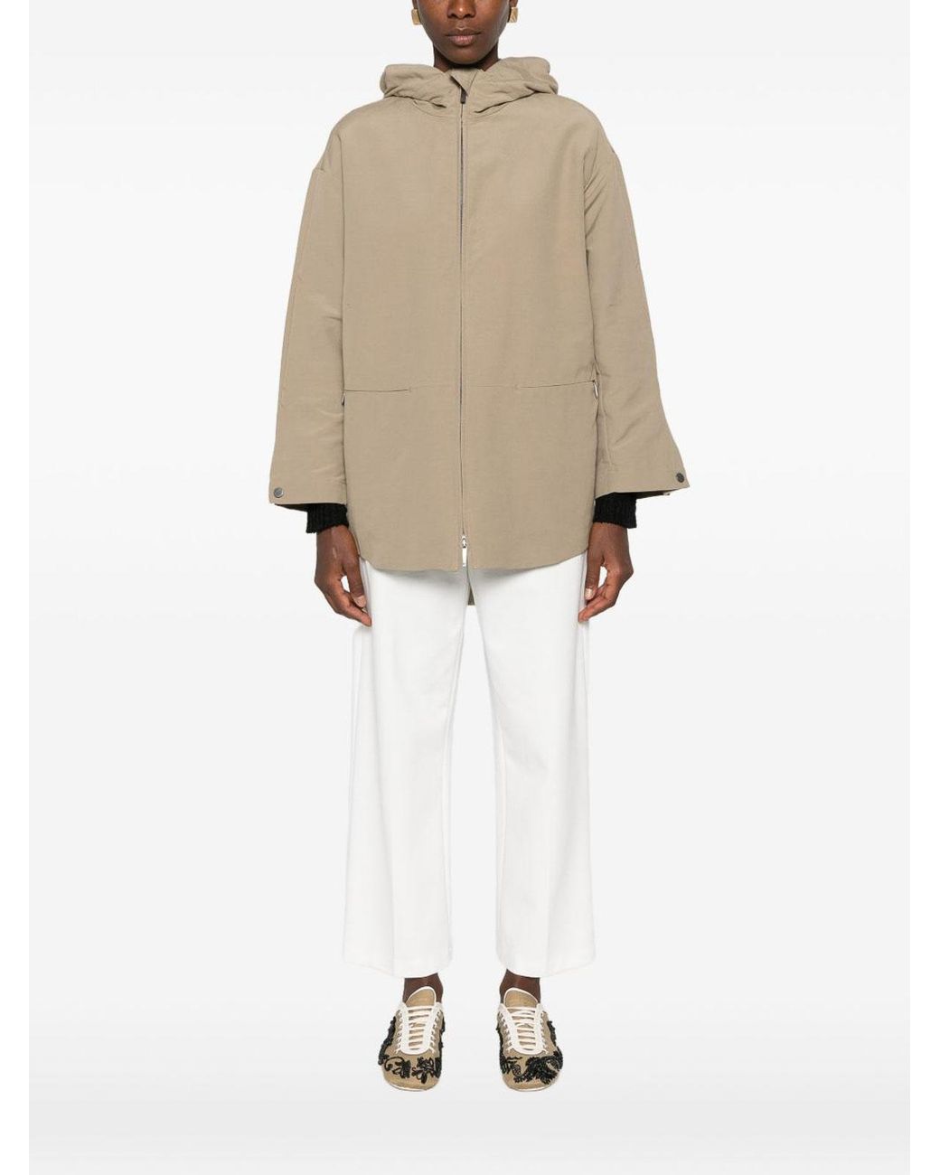 Emporio Armani Natural Cotton Blend Blouson Jacket