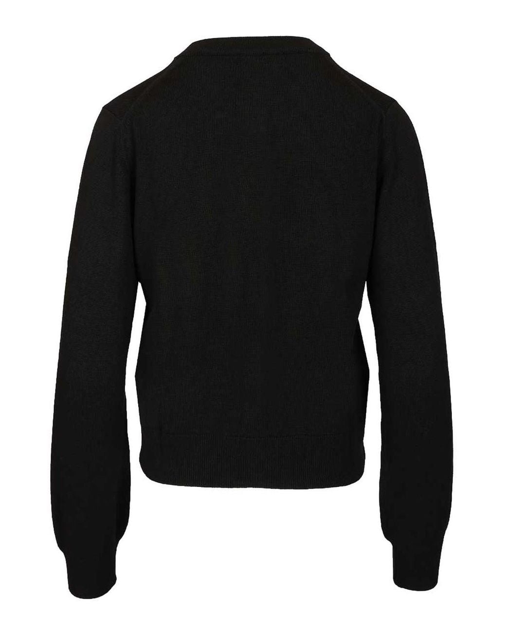 Maison Kitsuné Black Merino Wool Cardigan