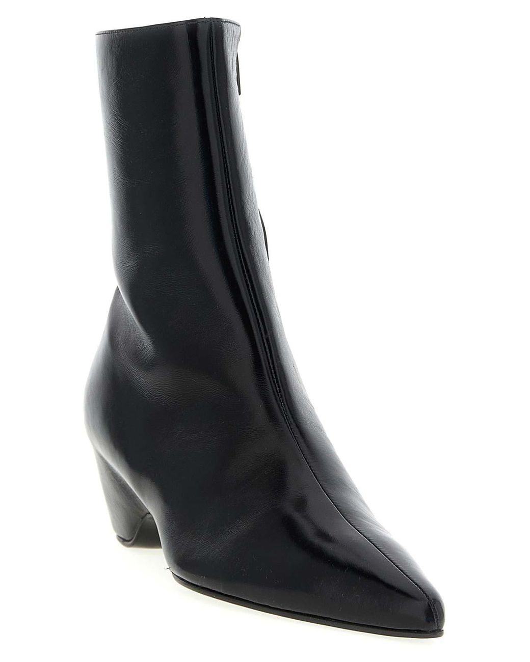 Khaite Black Sybil Ankle Boots