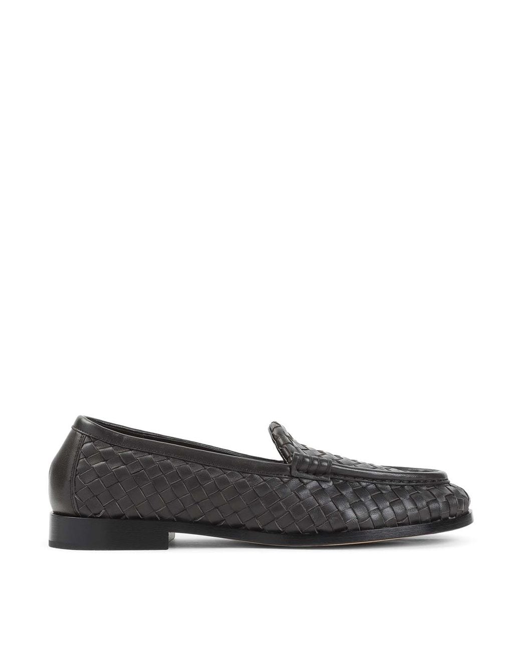 Bottega Veneta Black Silenzio Supple Intrecciato Loafer