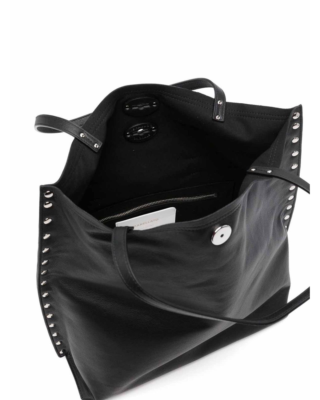 Zanellato Gray Aspasso Saeta Medium Leather Tote Bag