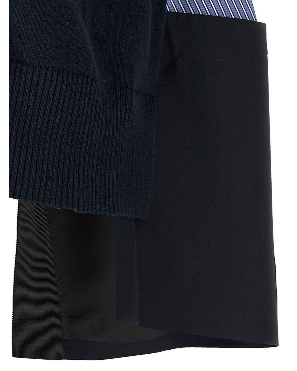 Sacai Blue Patchwork Sweater