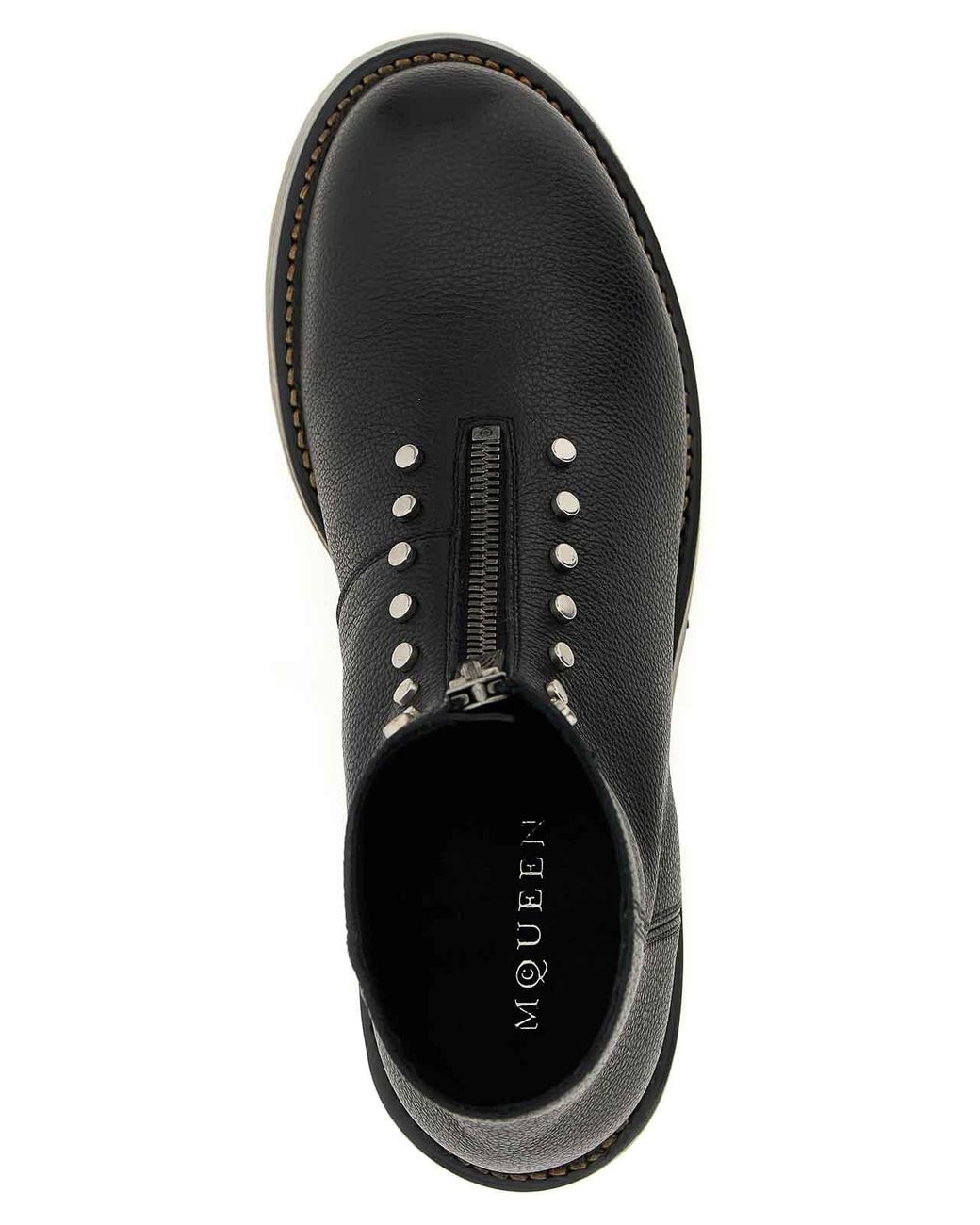 McQueen Black Maker Ankle Boots for men