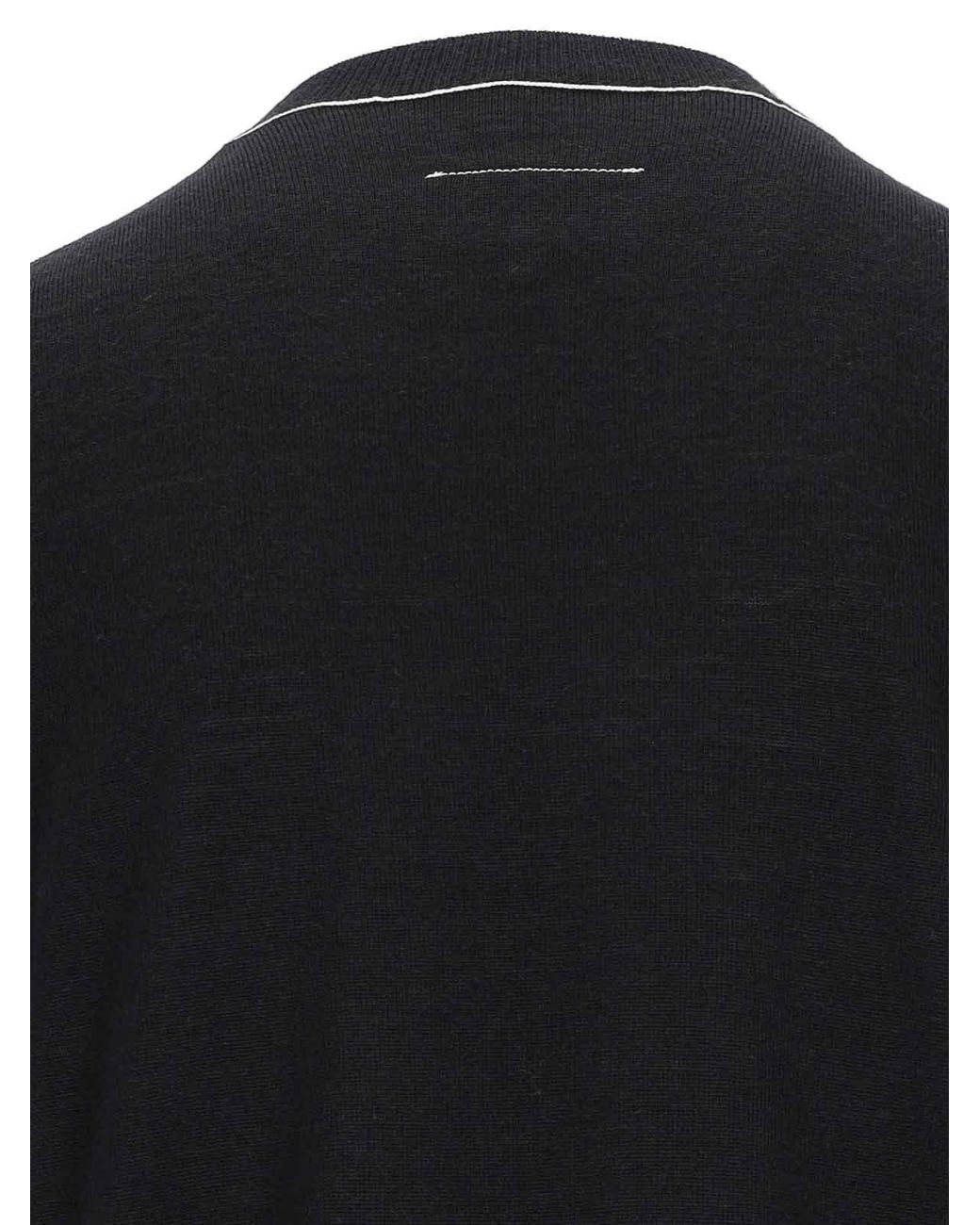 MM6 by Maison Margiela Blue Logo Sweater for men