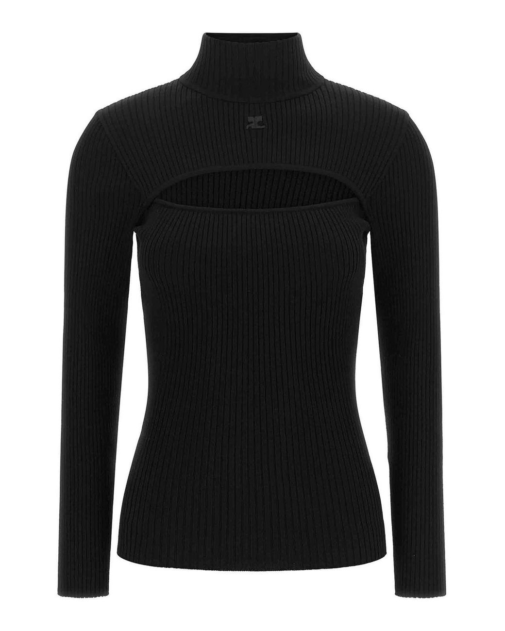 Courreges Black Cut-Out Sweater