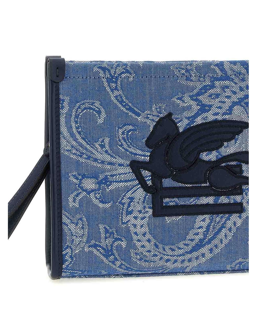 Etro Blue Paisley Clutch
