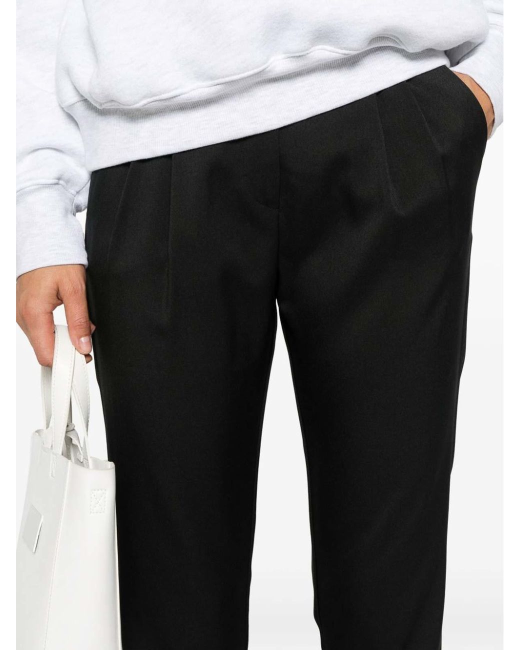 Herno Black Flannel Feeling Trousers