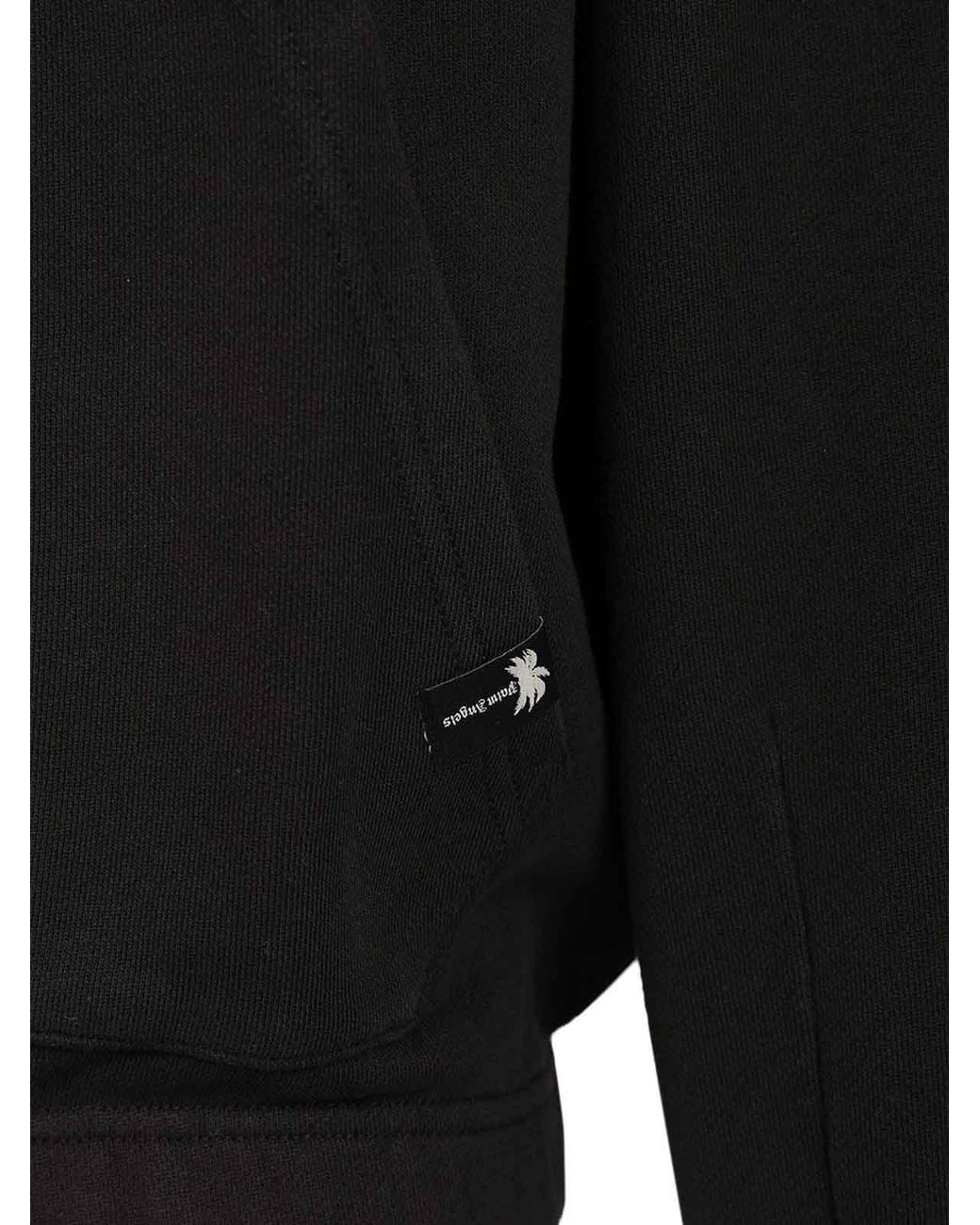 Palm Angels Black Vintage Box Hoodie for men