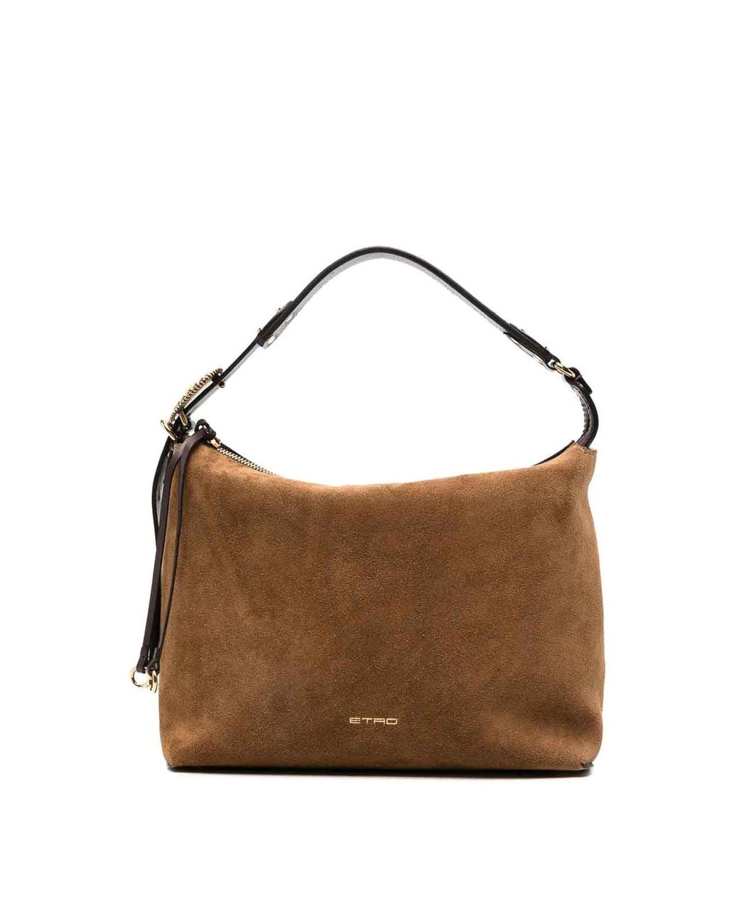 Etro Brown Medium Suede Hobo Bag