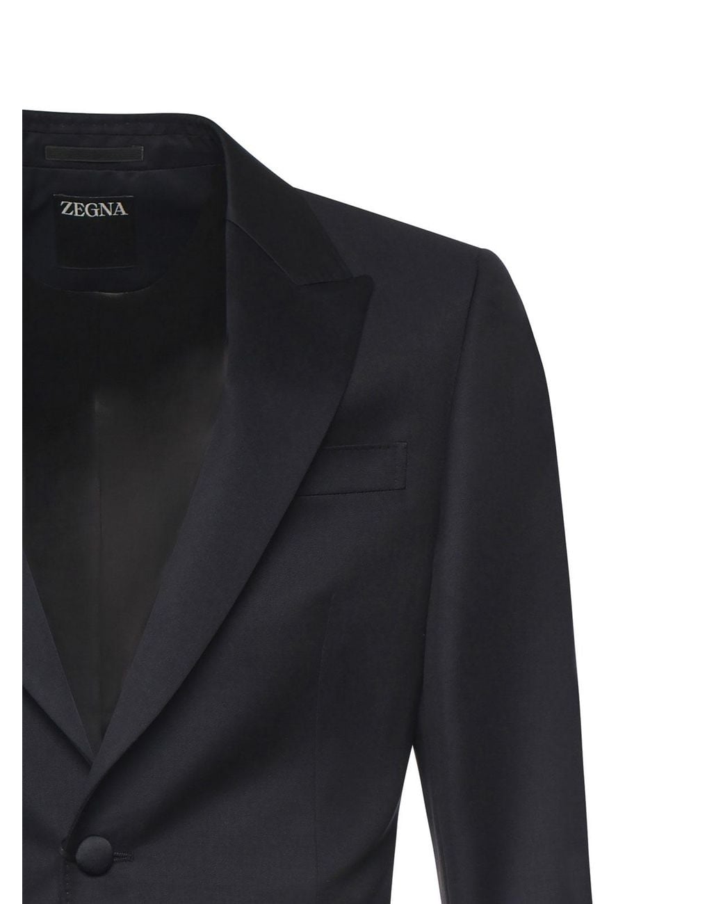 Zegna Black Tailored Wool Suit for men