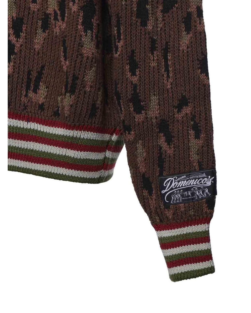 PDF Brown Wool-Blend Cardigan for men