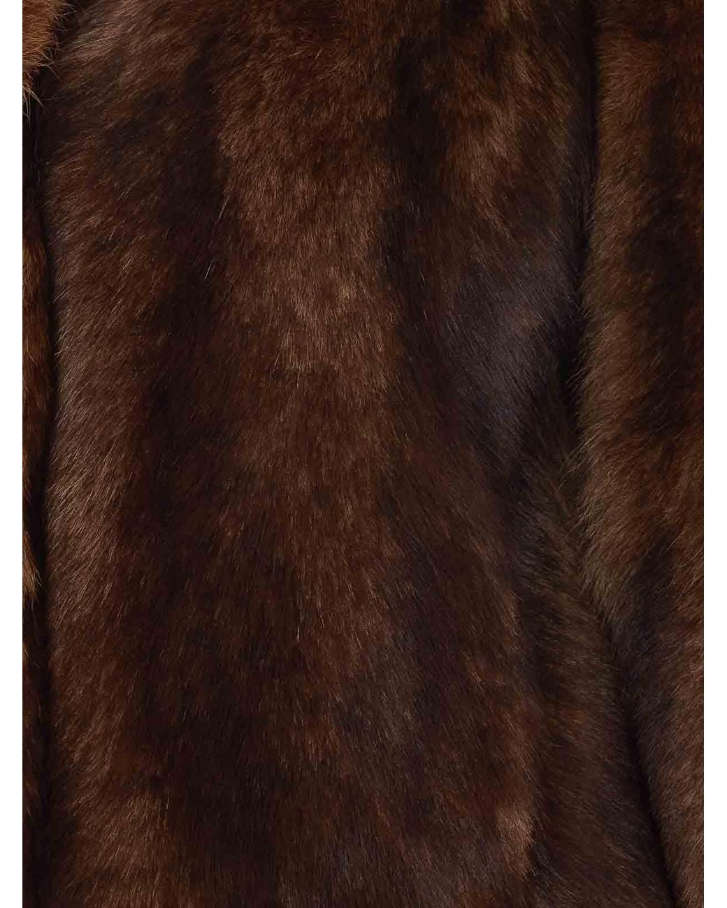 Yves Salomon Brown Real Fur Jacket