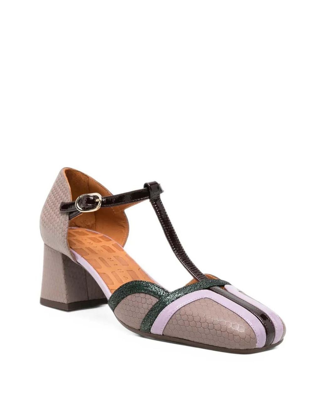 Chie Mihara Pink Volai T-Bar Leather Pumps