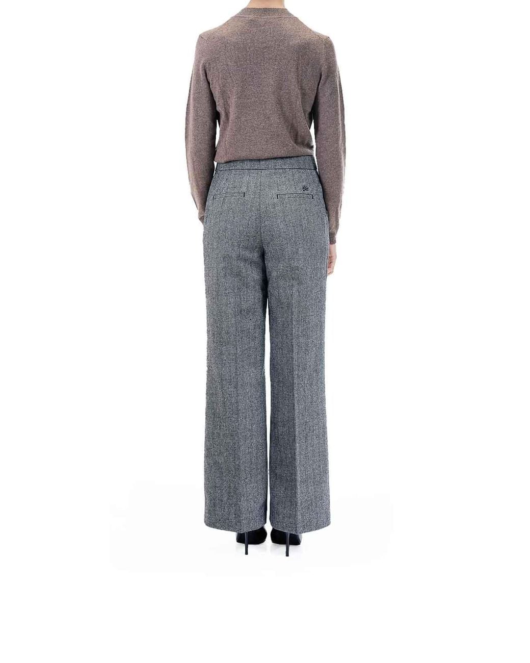 Karl Lagerfeld Blue Tweed Pants