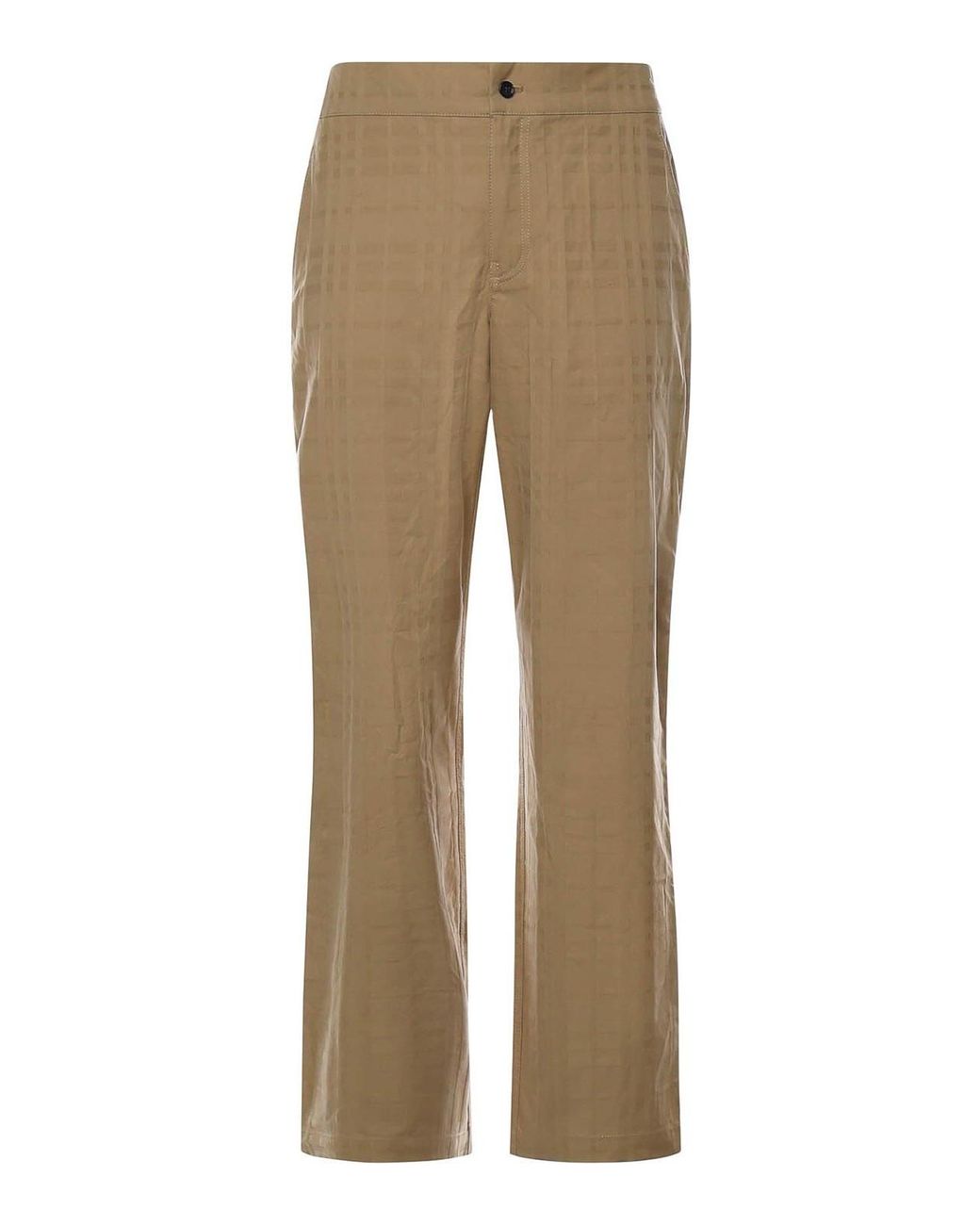 Burberry Natural Check Cotton Trousers for men