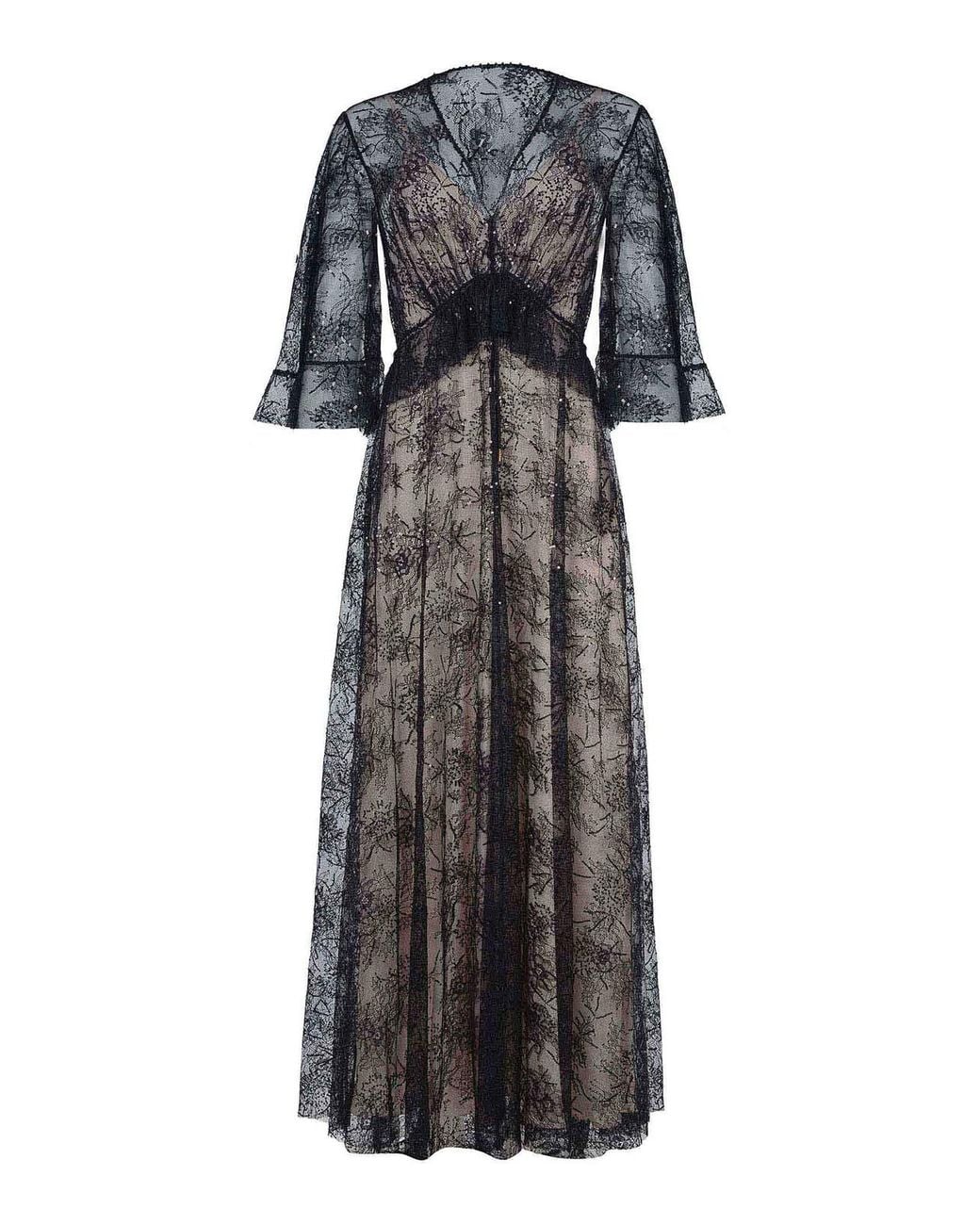 Alberta Ferretti Black Dress Made Of Lace