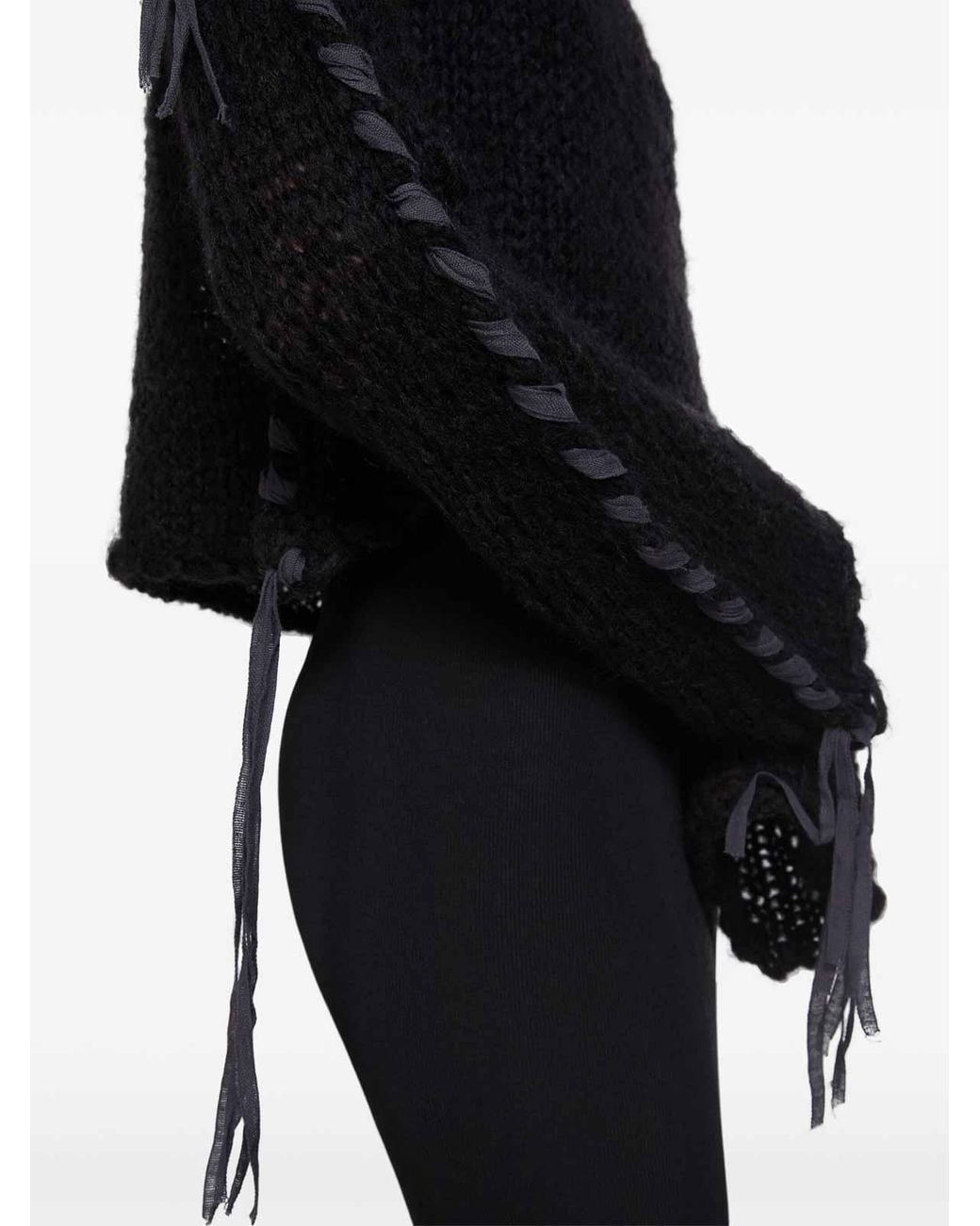 Acne Black Lacing Knit Jumper