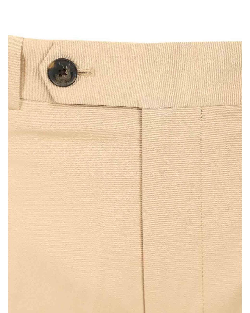 Drole de Monsieur Natural Cropped Plis Trousers for men