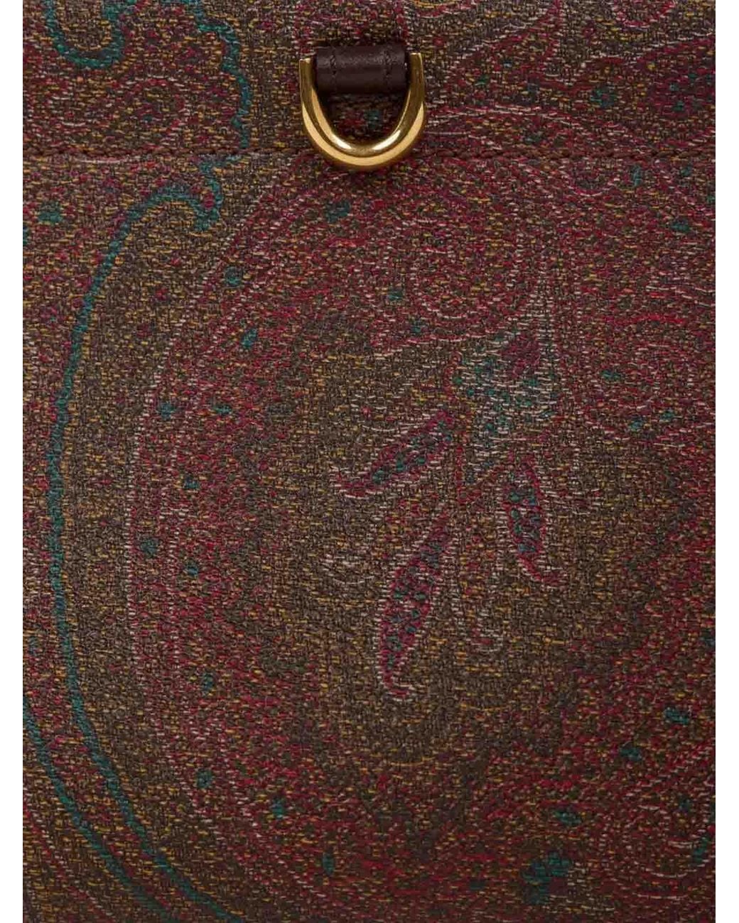 Etro Brown Clutch Talk Xs Arnica Bag