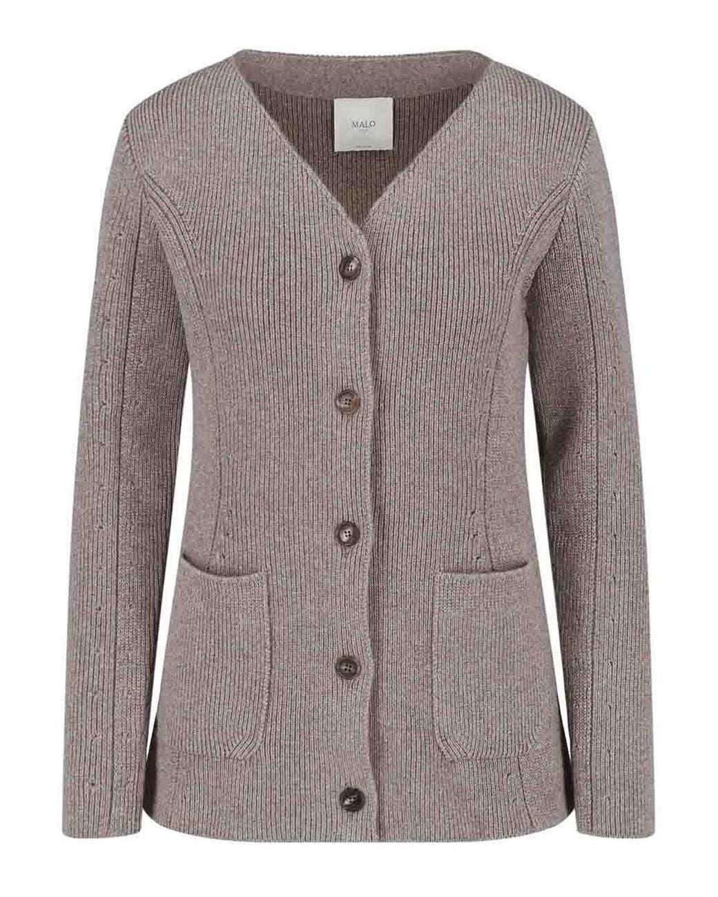 Malo Brown Cashmere Cardigan