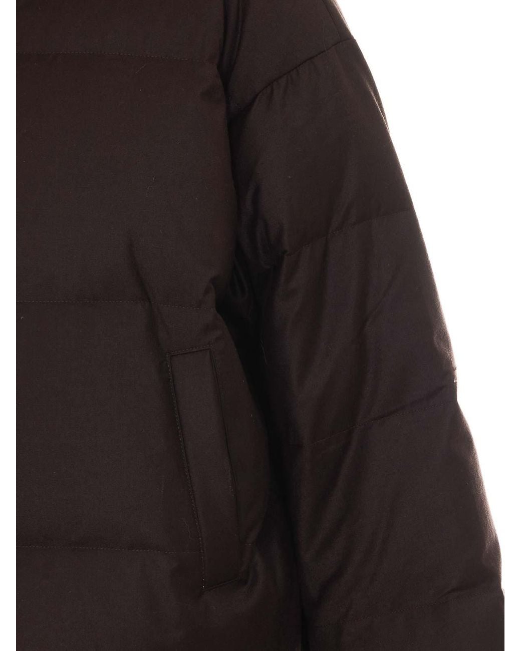 Yves Salomon Black Doudoune Down Jacket