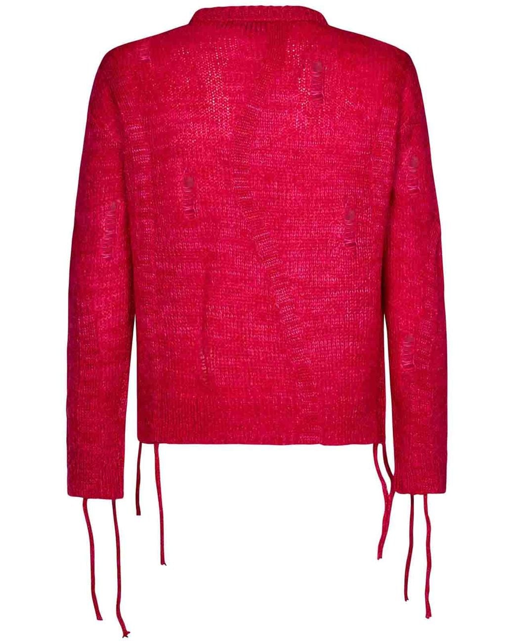 ANDERSSON BELL Red Mohair Crew-Neck for men