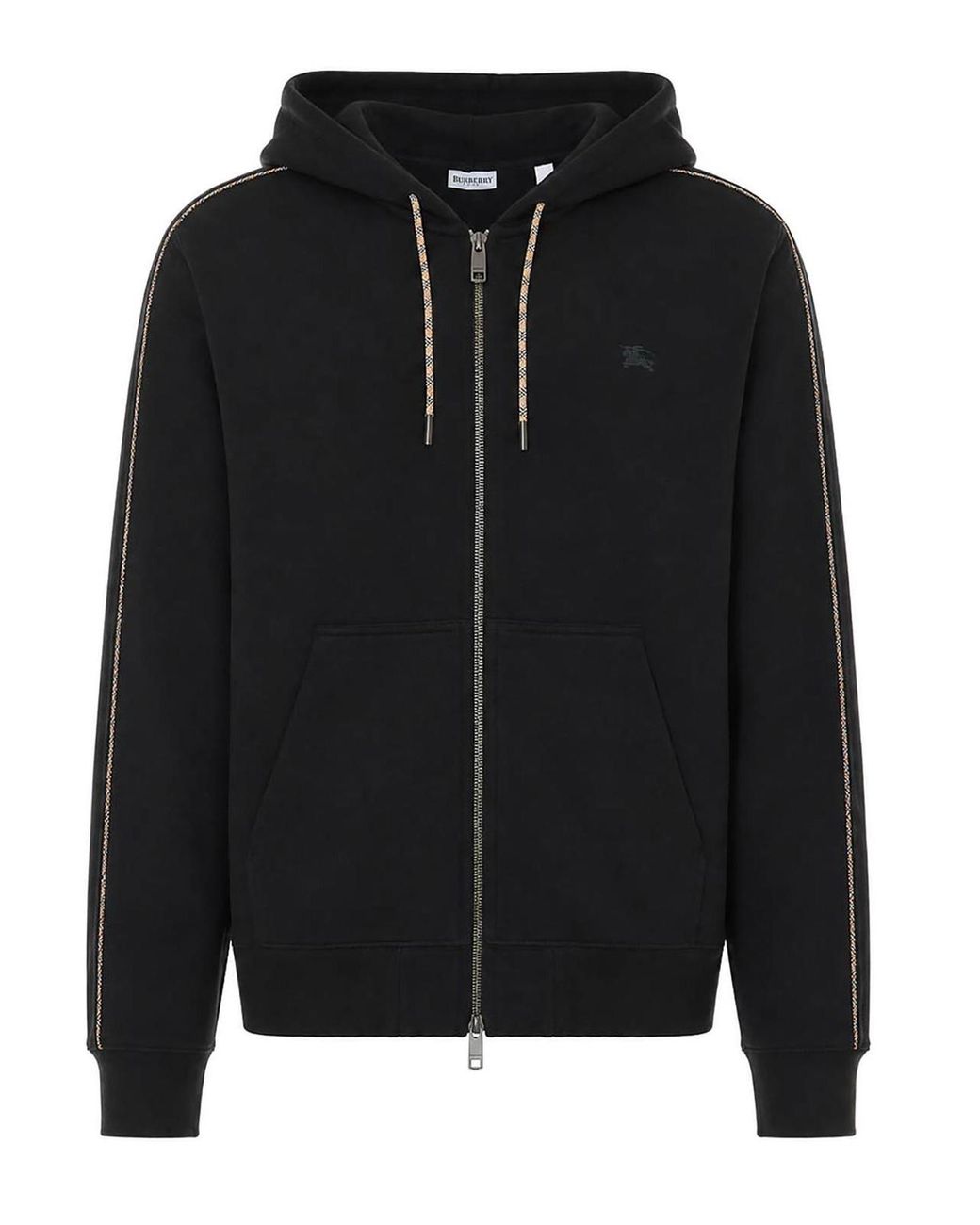 Burberry Black Sweatshirt With Zip Closure for men