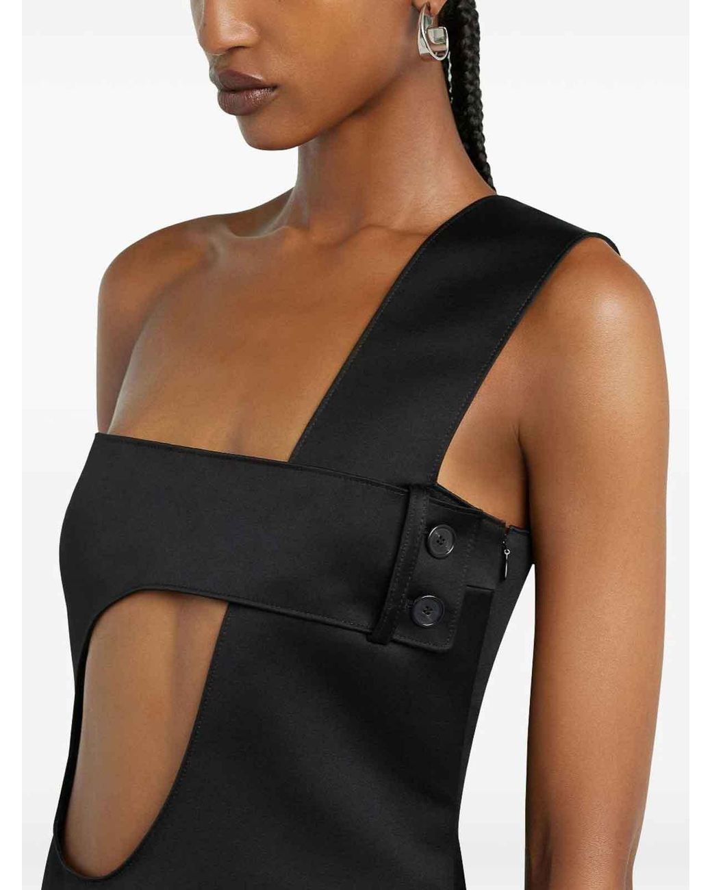 Courreges Black Cut-Out Mini Dress