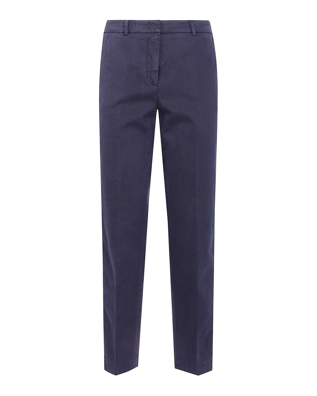 Peserico Blue Strech Gabardine Trousers