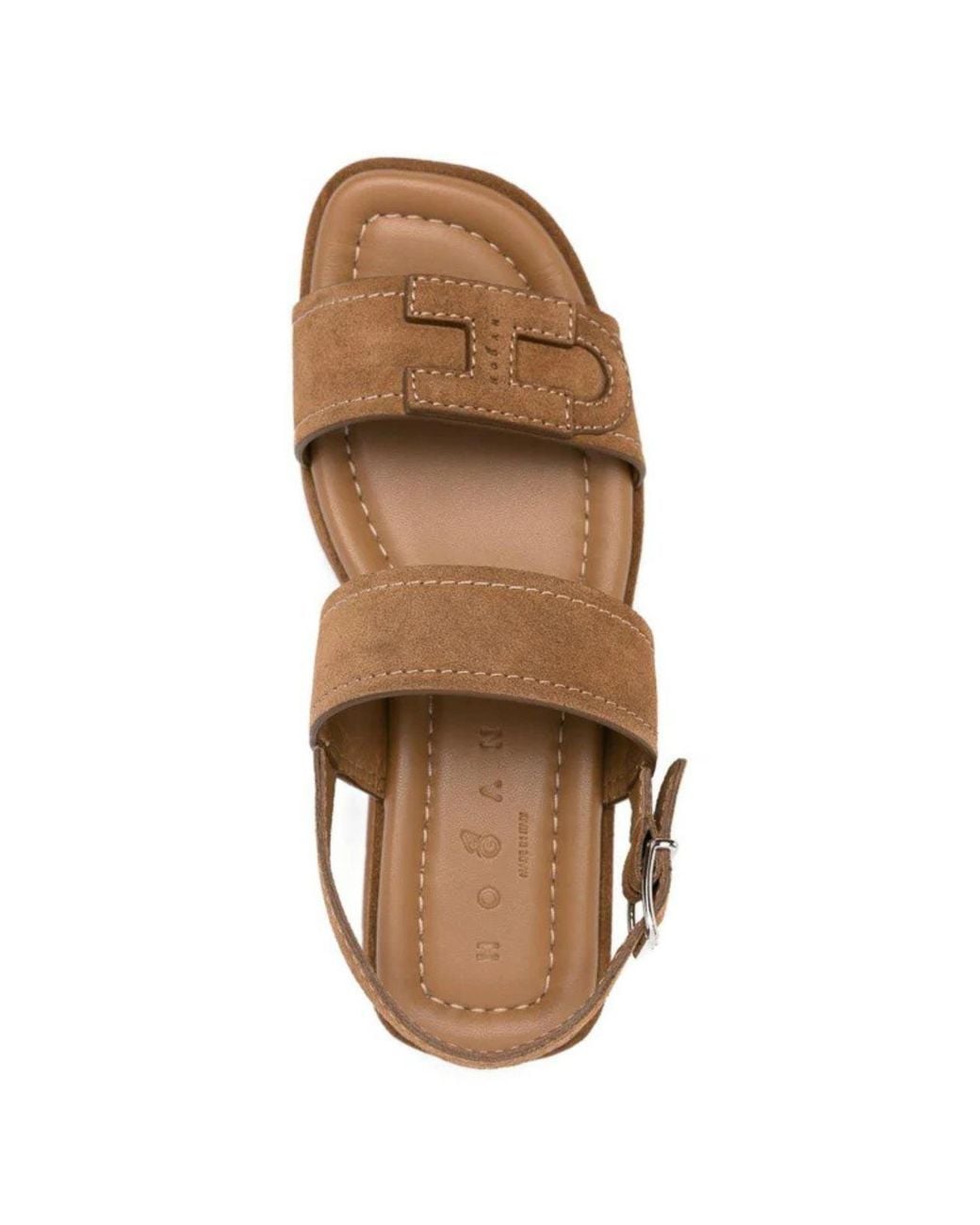 Hogan Brown H703 Suede Sandals