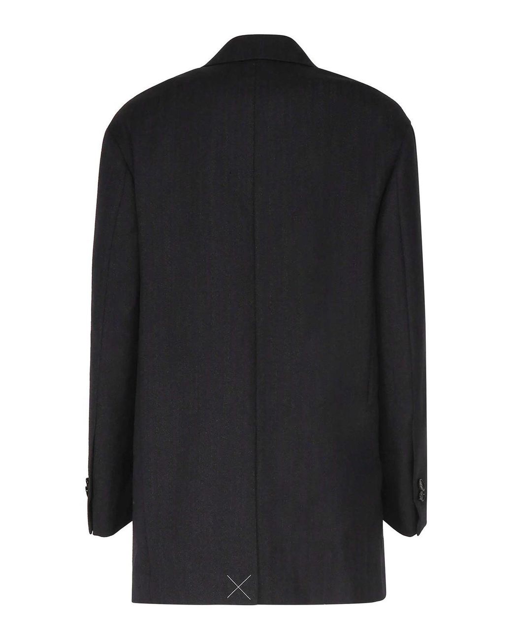 Bottega Veneta Black Striped Wool Belted Jacket