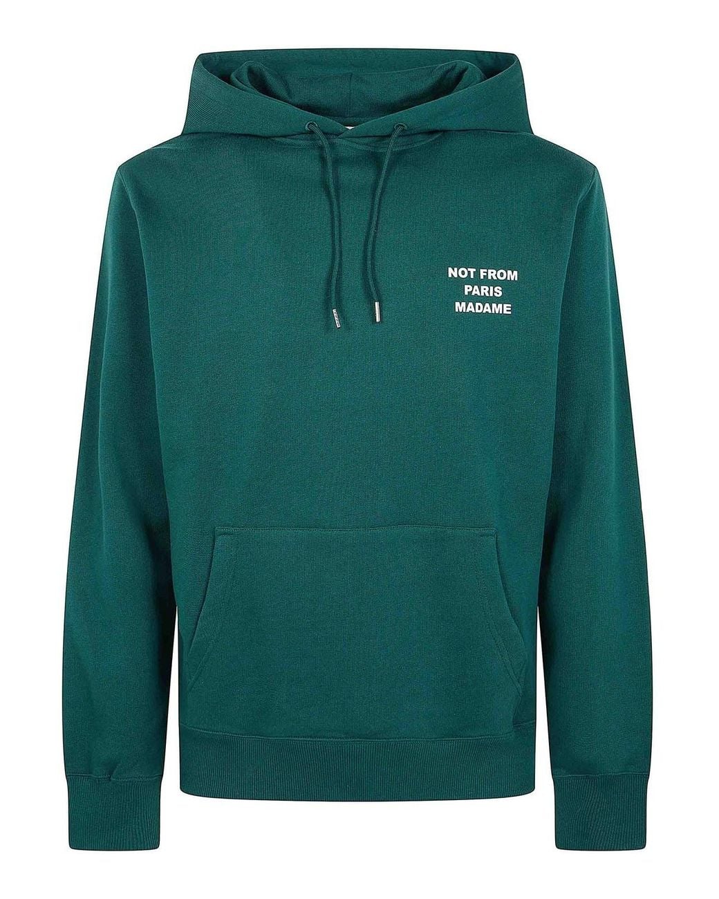 Drole de Monsieur Green Bold Slogan Hoodie for men