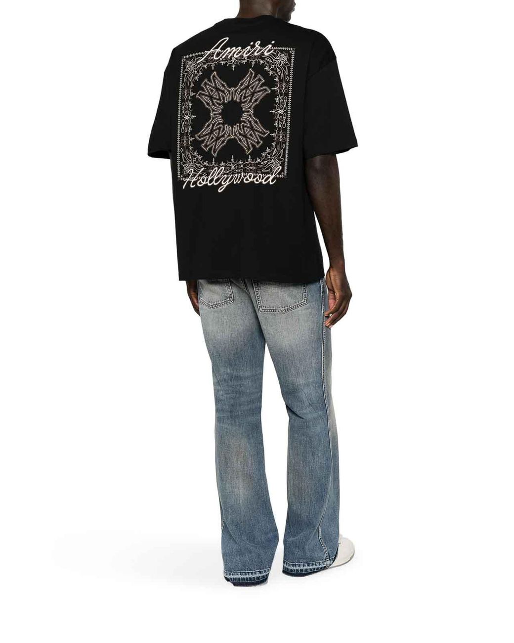 Amiri Black Ma Quad Bandana Tee for men