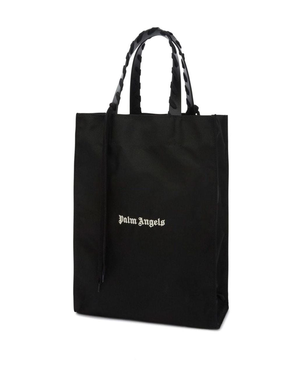 Palm Angels Black Logo-Print Tote Bag for men